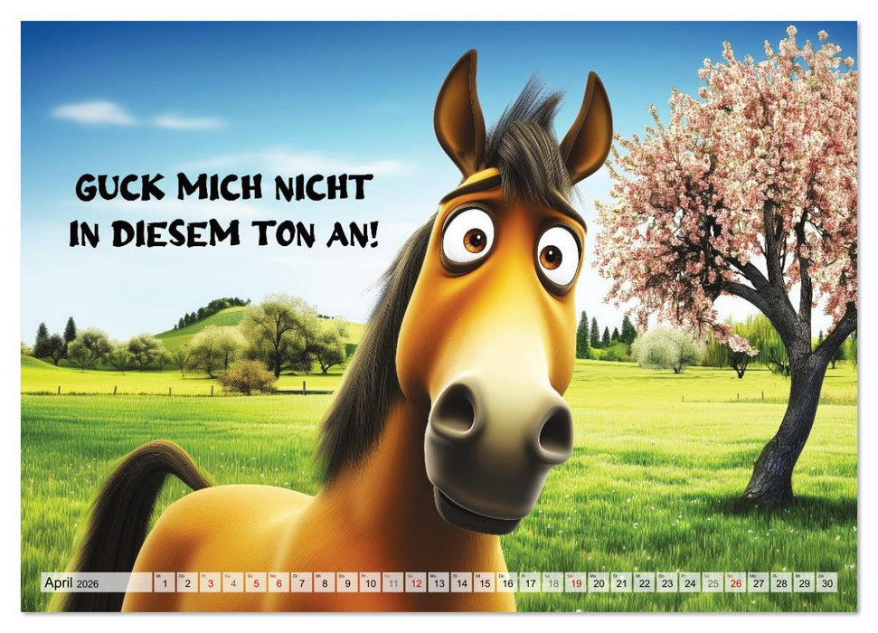 Pferdesprüche (CALVENDO Wandkalender 2026)