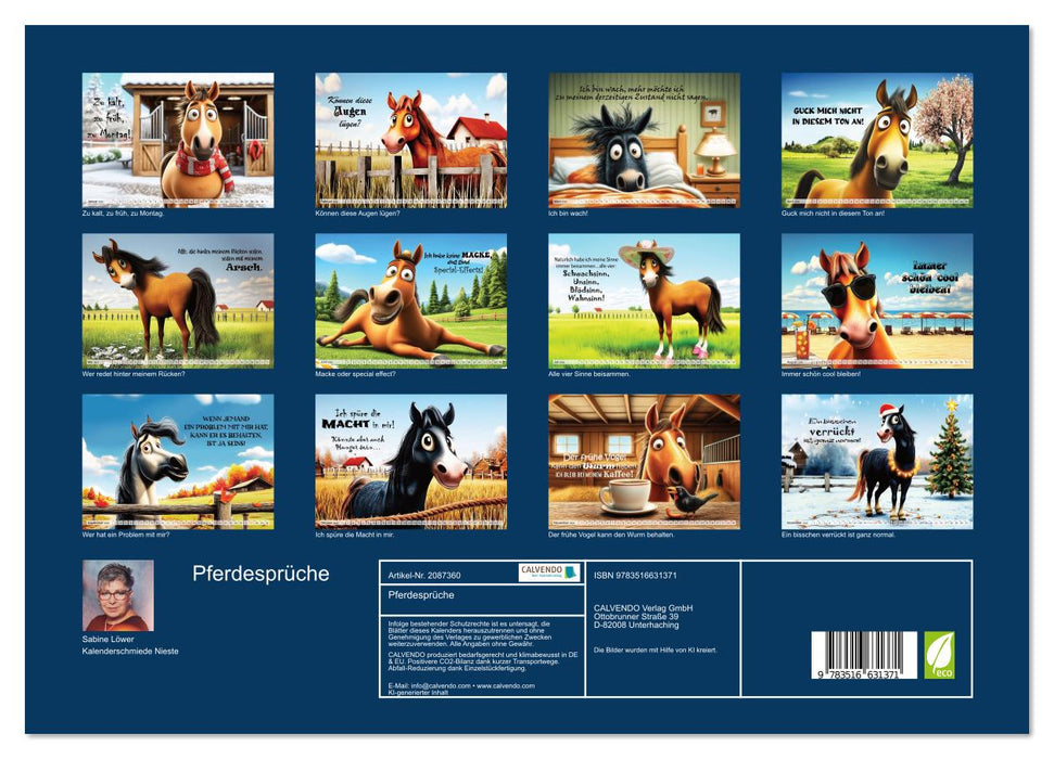 Pferdesprüche (CALVENDO Premium Wandkalender 2026)