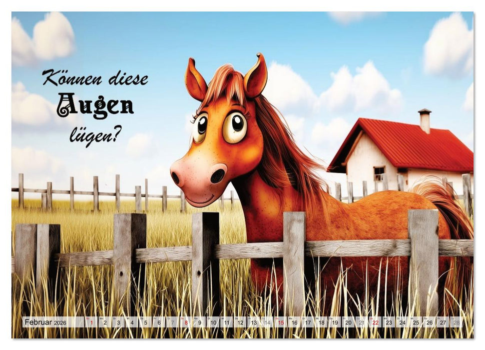 Pferdesprüche (CALVENDO Premium Wandkalender 2026)