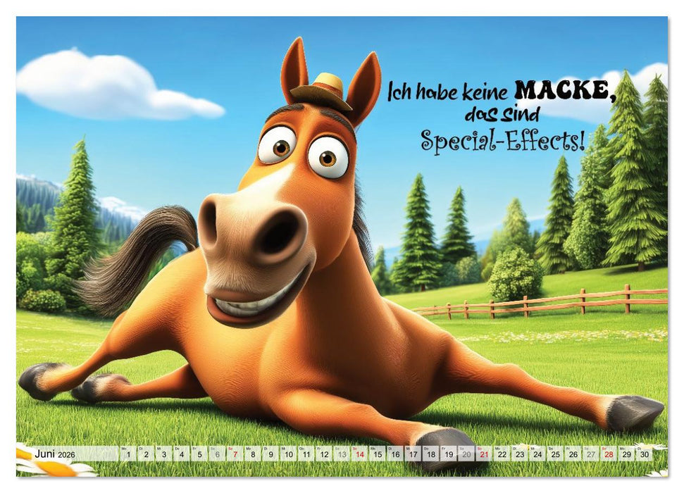 Pferdesprüche (CALVENDO Premium Wandkalender 2026)