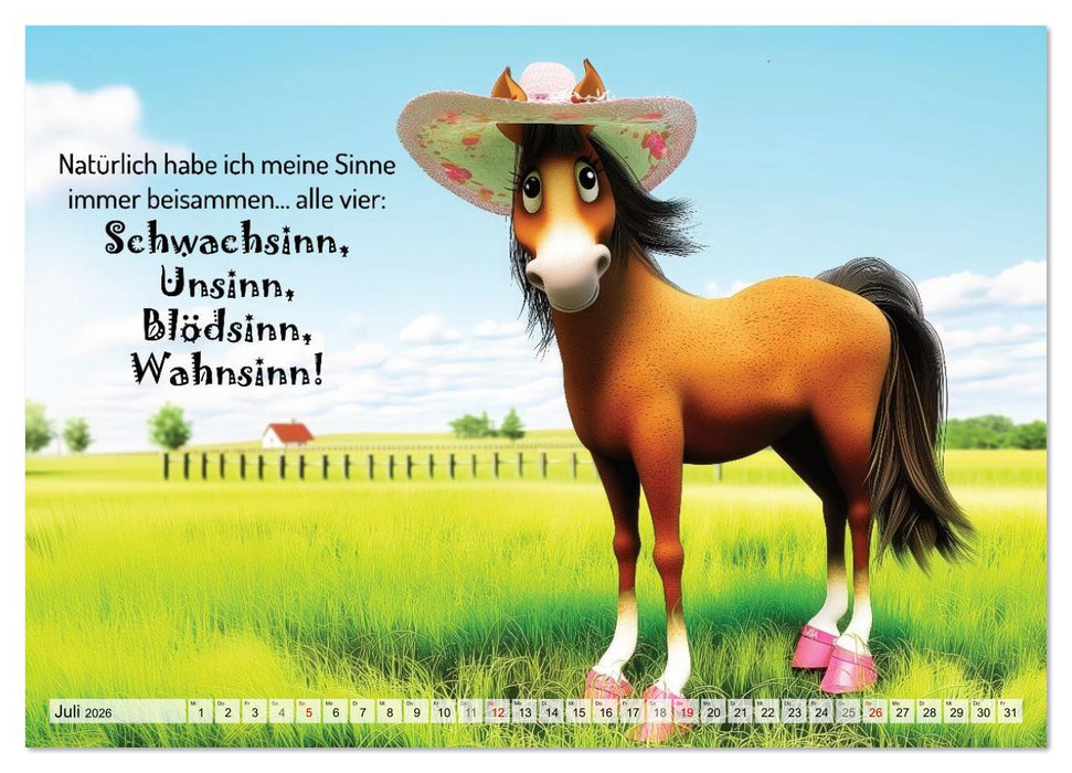 Pferdesprüche (CALVENDO Premium Wandkalender 2026)