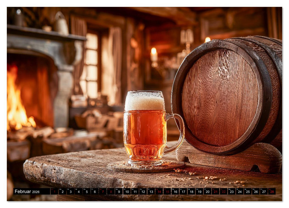 Bier im Blut - Maß für Maß durchs Männerjahr (CALVENDO Wandkalender 2026)