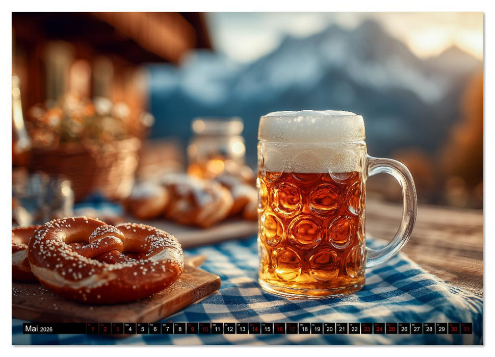 Bier im Blut - Maß für Maß durchs Männerjahr (CALVENDO Wandkalender 2026)