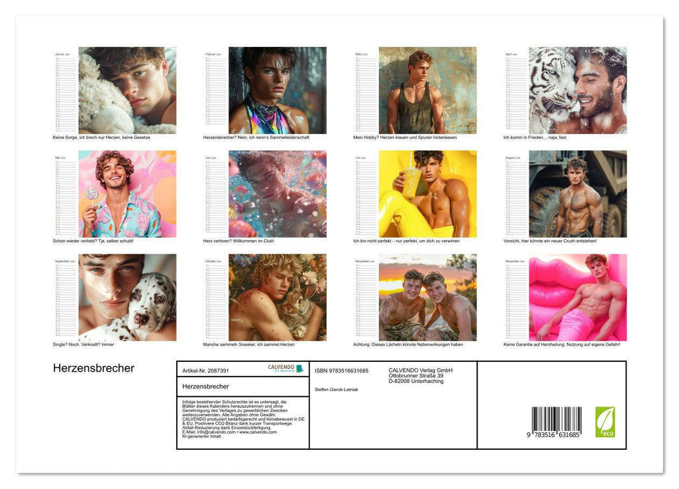 Herzensbrecher (CALVENDO Premium Wandkalender 2026)