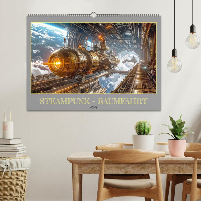 Steampunk-Raumfahrt (CALVENDO Wandkalender 2026)