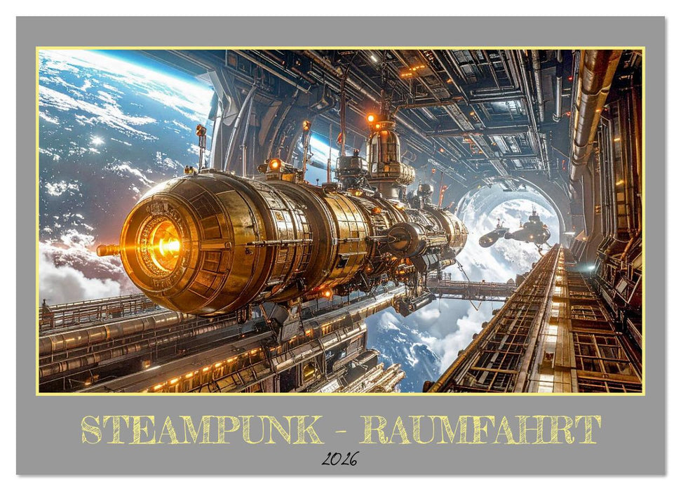 Steampunk-Raumfahrt (CALVENDO Wandkalender 2026)