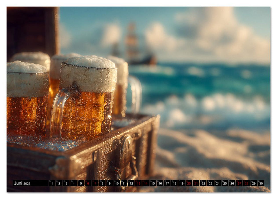 Bier im Blut - Maß für Maß durchs Männerjahr (CALVENDO Premium Wandkalender 2026)