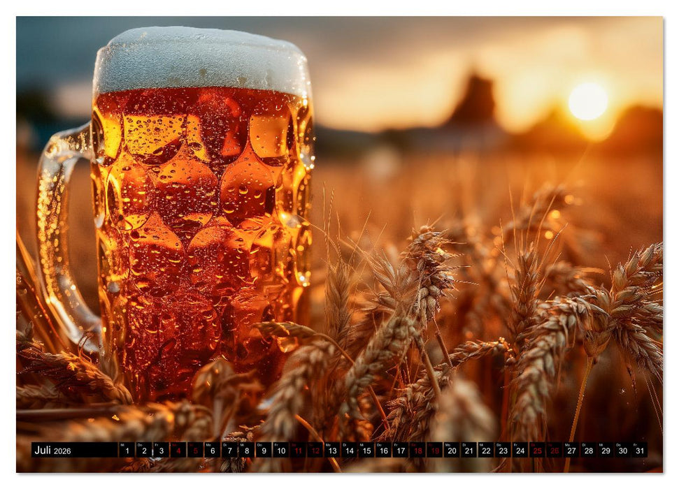 Bier im Blut - Maß für Maß durchs Männerjahr (CALVENDO Premium Wandkalender 2026)