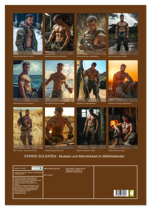 STARKE SOLDATEN - Muskeln und Männlichkeit im Militärkalender (CALVENDO Wandkalender 2026)