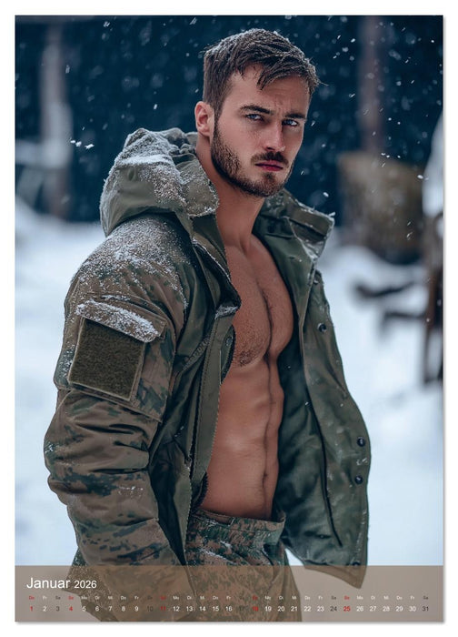 STARKE SOLDATEN - Muskeln und Männlichkeit im Militärkalender (CALVENDO Wandkalender 2026)