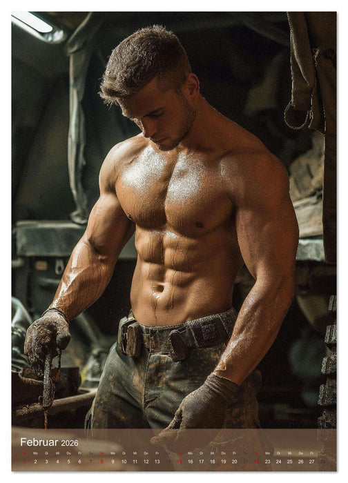 STARKE SOLDATEN - Muskeln und Männlichkeit im Militärkalender (CALVENDO Wandkalender 2026)