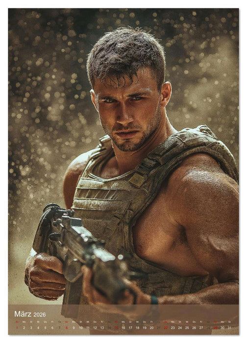 STARKE SOLDATEN - Muskeln und Männlichkeit im Militärkalender (CALVENDO Wandkalender 2026)