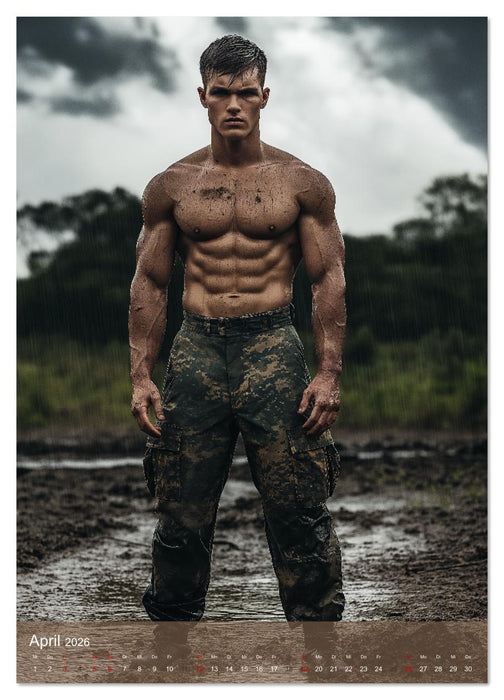 STARKE SOLDATEN - Muskeln und Männlichkeit im Militärkalender (CALVENDO Wandkalender 2026)