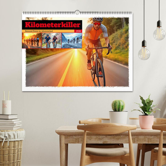 Kilometerkiller - Rennrad-Power im Jahresverlauf (CALVENDO Wandkalender 2026)
