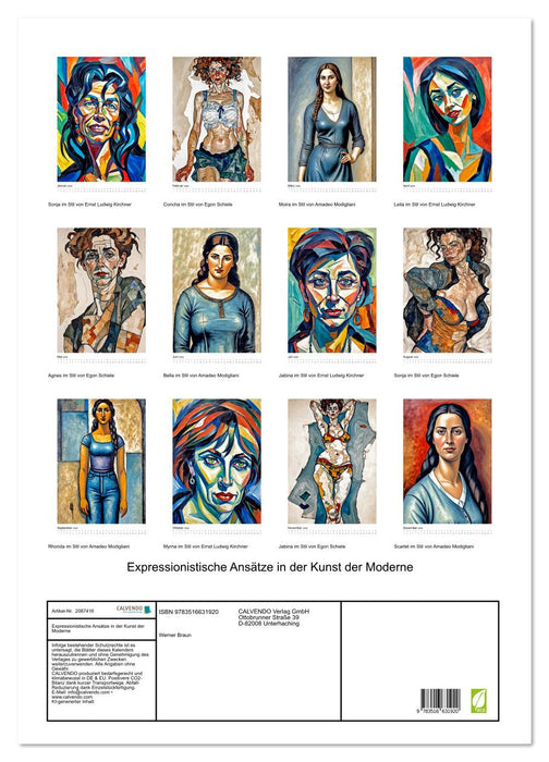 Expressionistische Ansätze in der Kunst der Moderne (CALVENDO Wandkalender 2026)