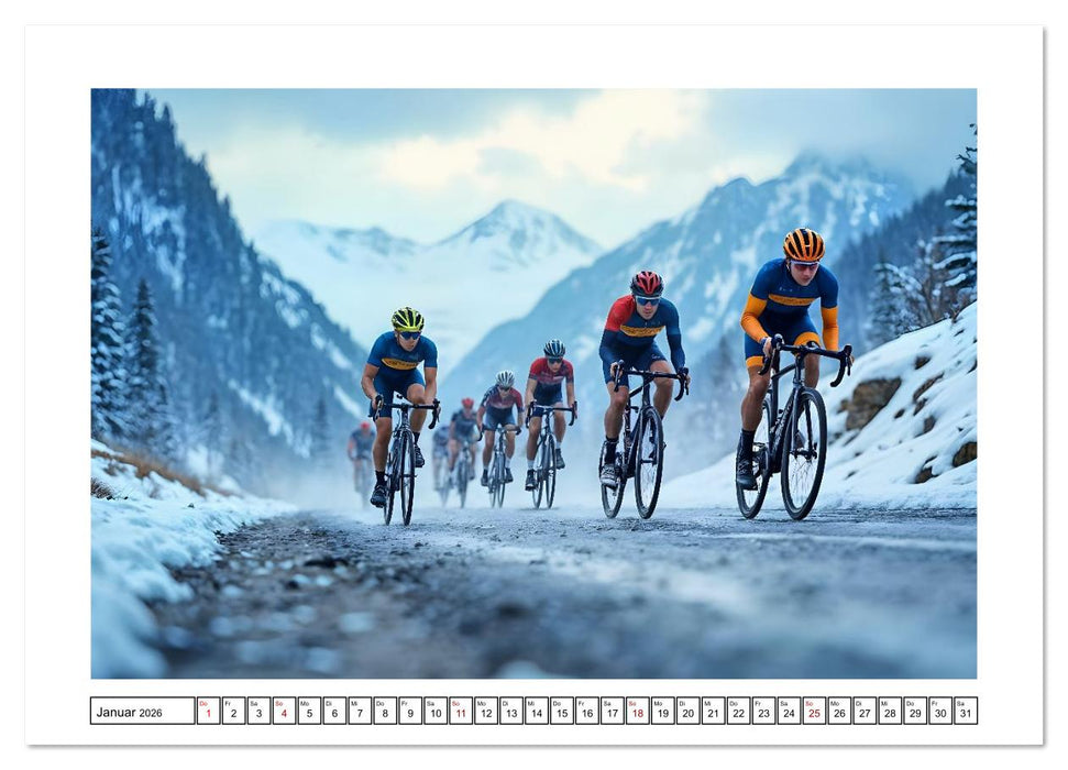 Kilometerkiller - Rennrad-Power im Jahresverlauf (CALVENDO Premium Wandkalender 2026)