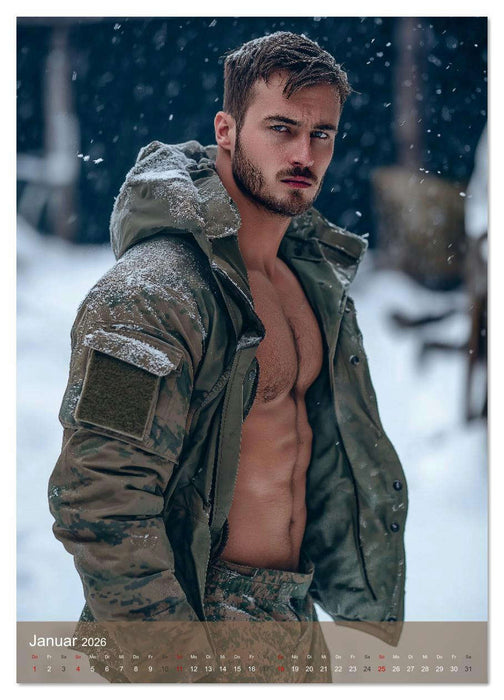 STARKE SOLDATEN - Muskeln und Männlichkeit im Militärkalender (CALVENDO Premium Wandkalender 2026)