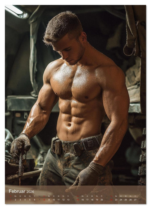 STARKE SOLDATEN - Muskeln und Männlichkeit im Militärkalender (CALVENDO Premium Wandkalender 2026)