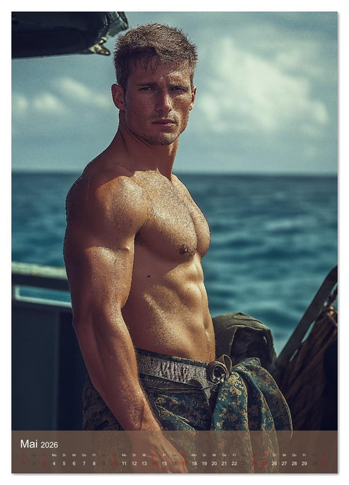 STARKE SOLDATEN - Muskeln und Männlichkeit im Militärkalender (CALVENDO Premium Wandkalender 2026)