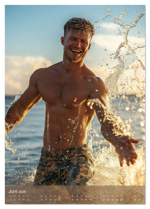 STARKE SOLDATEN - Muskeln und Männlichkeit im Militärkalender (CALVENDO Premium Wandkalender 2026)