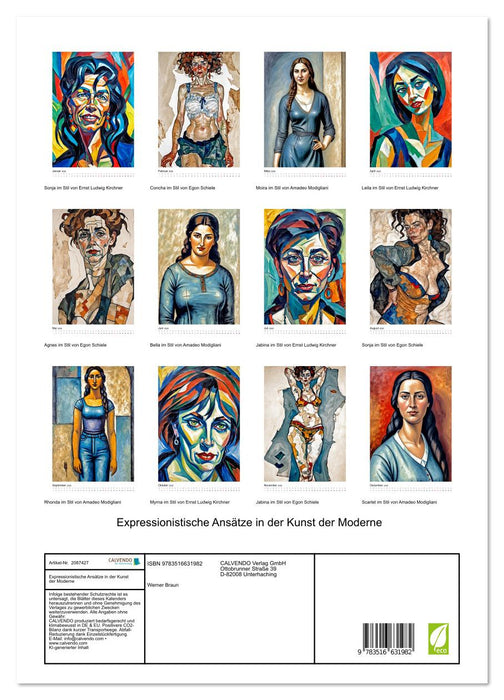 Expressionistische Ansätze in der Kunst der Moderne (CALVENDO Premium Wandkalender 2026)