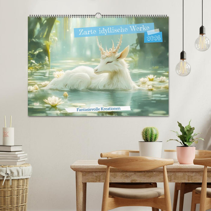 Zarte idyllische Werke - Fantasievolle Kreationen (CALVENDO Wandkalender 2026)