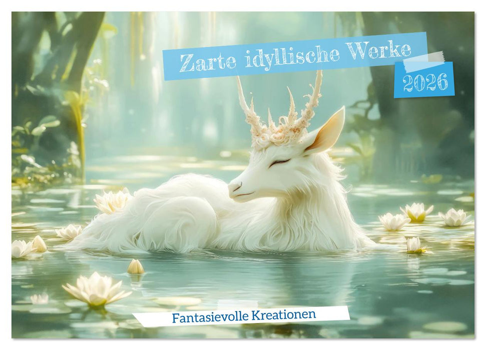 Zarte idyllische Werke - Fantasievolle Kreationen (CALVENDO Wandkalender 2026)