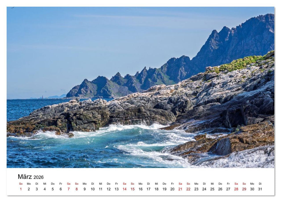 Inseln im Nordmeer - Lofoten-Andøya-Senja (CALVENDO Premium Wandkalender 2026)