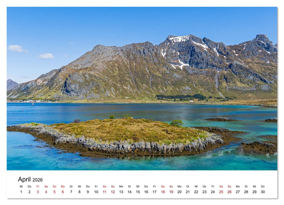 Inseln im Nordmeer - Lofoten-Andøya-Senja (CALVENDO Premium Wandkalender 2026)