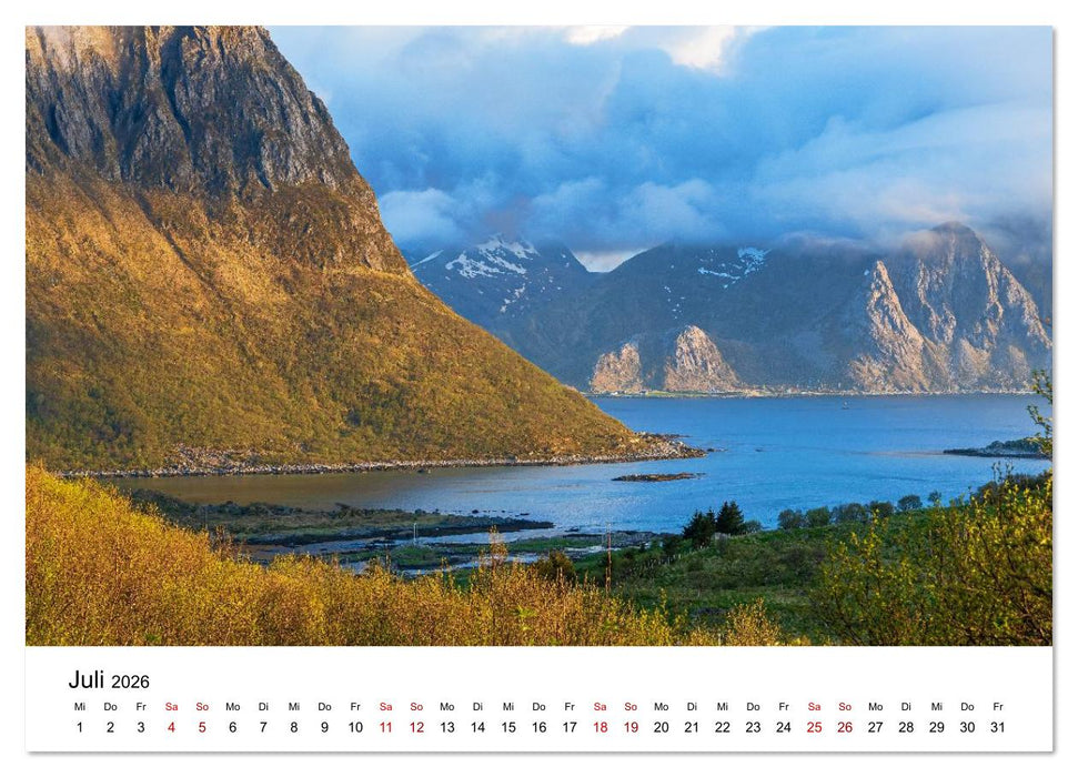 Inseln im Nordmeer - Lofoten-Andøya-Senja (CALVENDO Premium Wandkalender 2026)