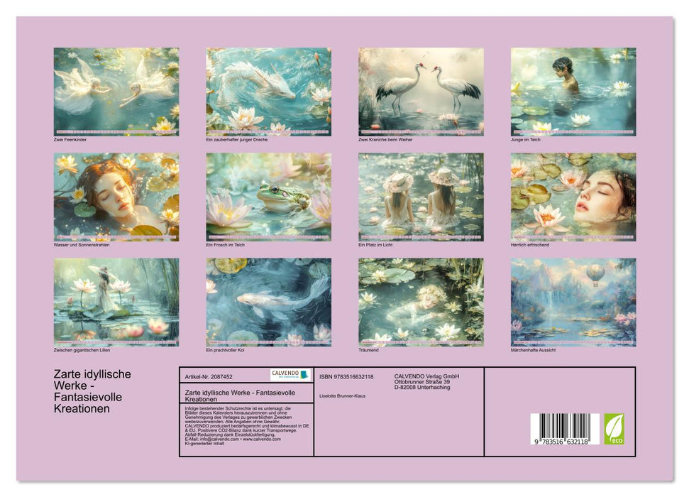 Zarte idyllische Werke - Fantasievolle Kreationen (CALVENDO Premium Wandkalender 2026)