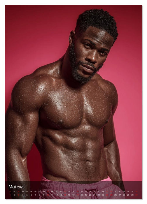 BLACK HEAT - Sexy Männer mit dunkler Haut und Muskeln aus Stahl (CALVENDO Wandkalender 2026)