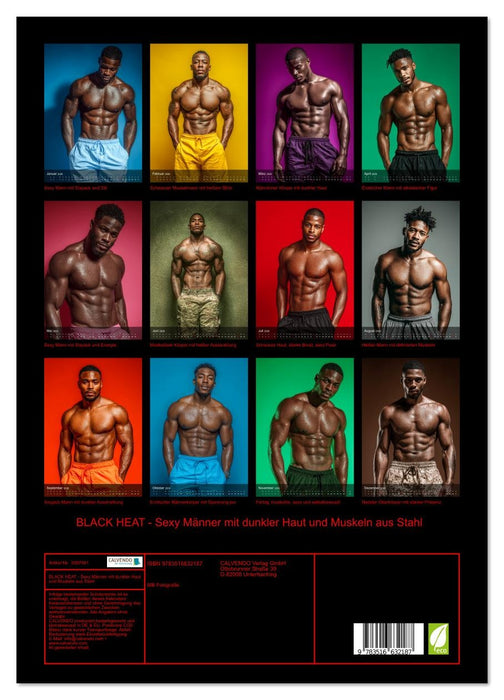 BLACK HEAT - Sexy Männer mit dunkler Haut und Muskeln aus Stahl (CALVENDO Premium Wandkalender 2026)