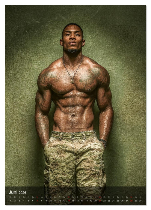 BLACK HEAT - Sexy Männer mit dunkler Haut und Muskeln aus Stahl (CALVENDO Premium Wandkalender 2026)