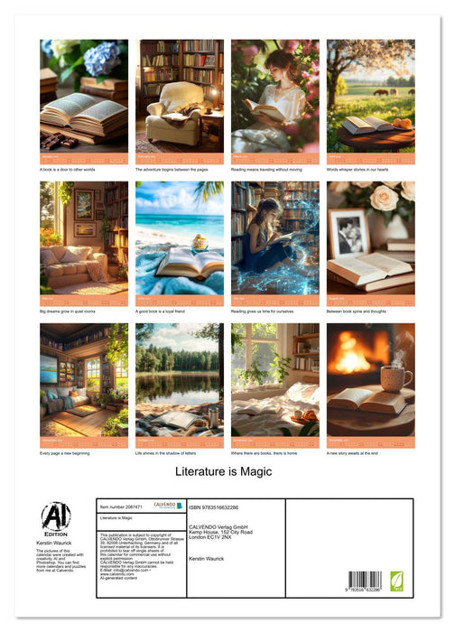Literature is Magic (CALVENDO Monthly Calendar 2026)