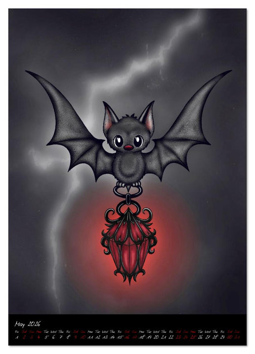 Gothic Fantasy Animals (CALVENDO Monthly Calendar 2026)