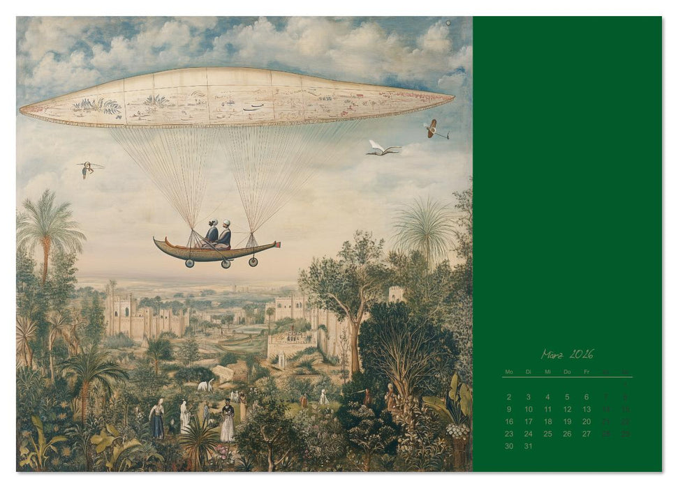 Mit KI durch die Epochen und Lüfte (CALVENDO Wandkalender 2026)