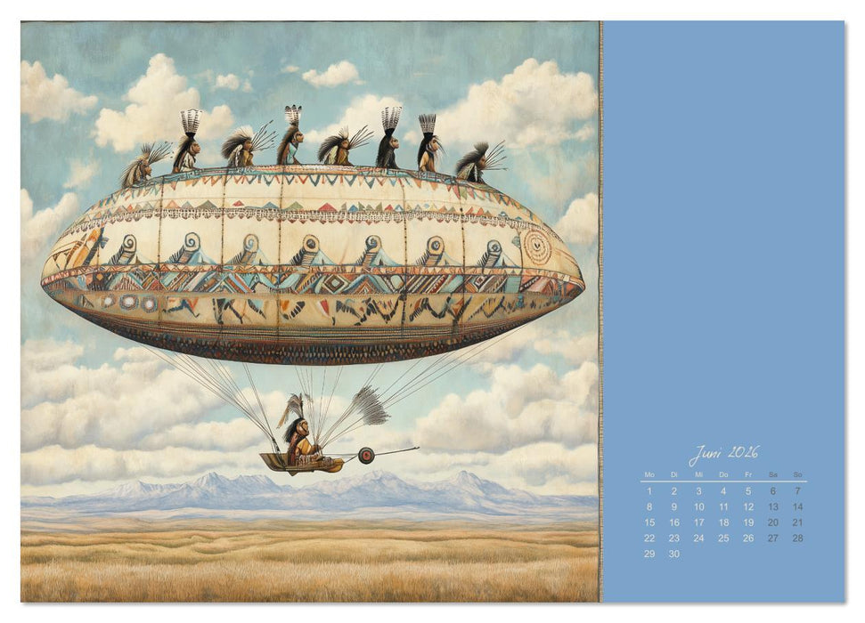 Mit KI durch die Epochen und Lüfte (CALVENDO Wandkalender 2026)