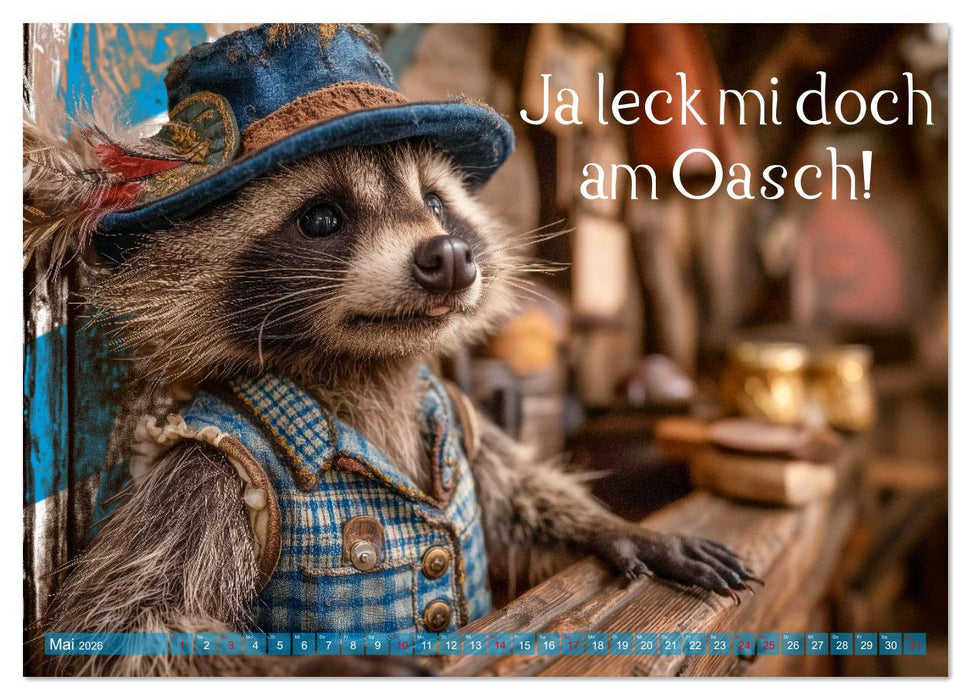 Bayrisch schimpfen - Mundart und Dialekt aus Bayern mit Schimpfwörtern (CALVENDO Premium Wandkalender 2026)