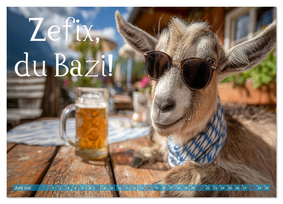 Bayrisch schimpfen - Mundart und Dialekt aus Bayern mit Schimpfwörtern (CALVENDO Premium Wandkalender 2026)