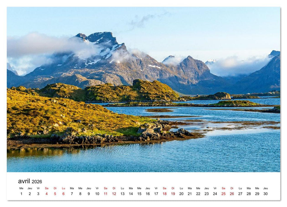 Lofoten - Îles de rêve norvégiennes (CALVENDO Calendrier mensuel 2026)