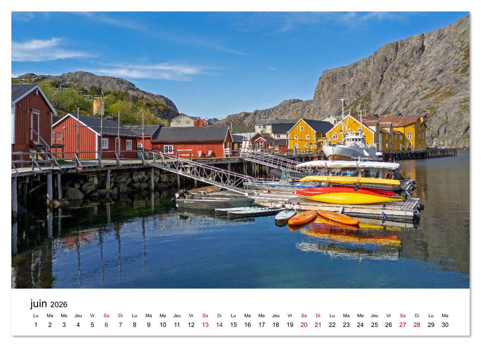 Lofoten - Îles de rêve norvégiennes (CALVENDO Calendrier mensuel 2026)