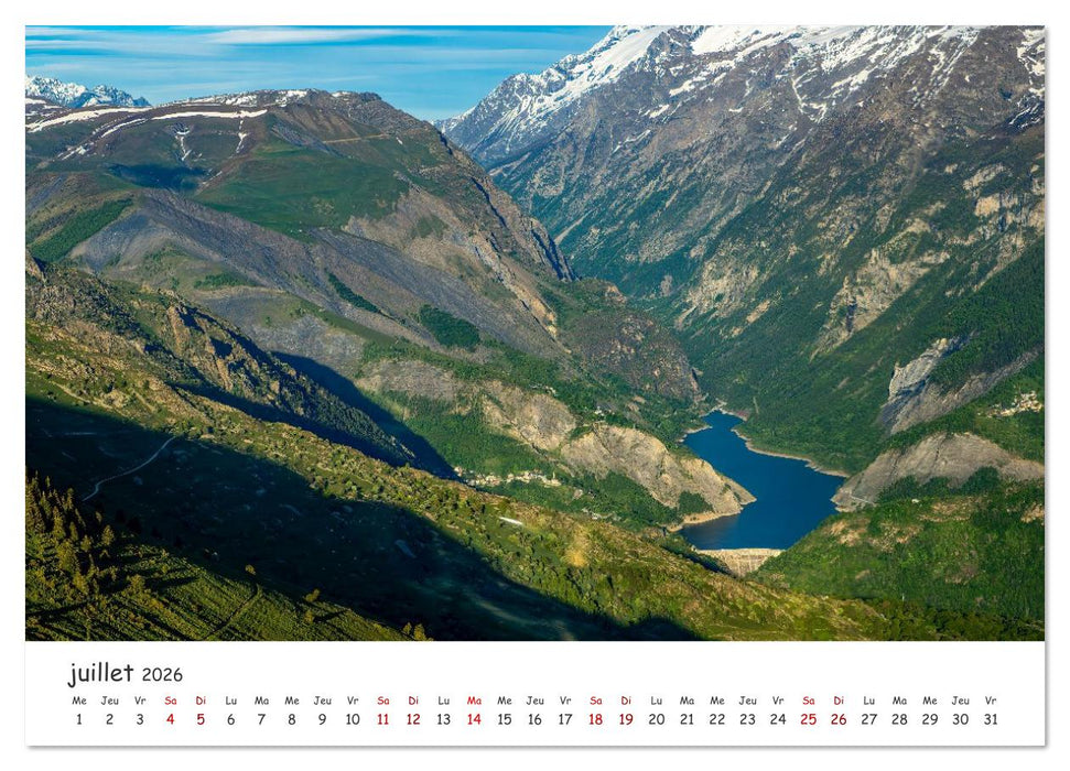 Les hauts de Belledonne les Alpes vues du ciel (CALVENDO Calendrier supérieur 2026)