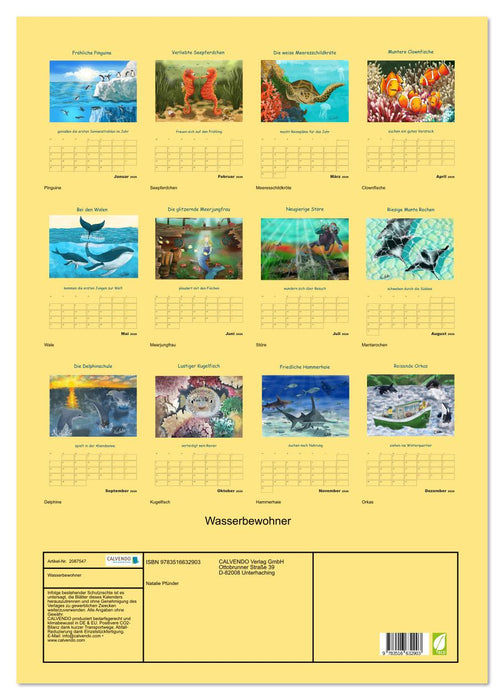 Wasserbewohner (CALVENDO Wandkalender 2026)