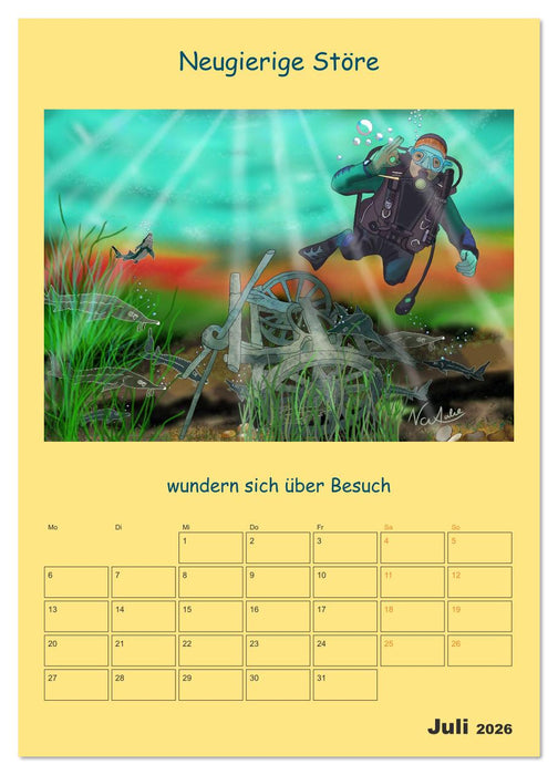 Wasserbewohner (CALVENDO Premium Wandkalender 2026)