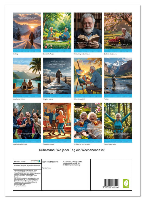 Ruhestand: Wo jeder Tag ein Wochenende ist (CALVENDO Premium Wandkalender 2026)