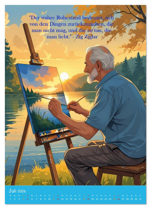 Ruhestand: Wo jeder Tag ein Wochenende ist (CALVENDO Premium Wandkalender 2026)