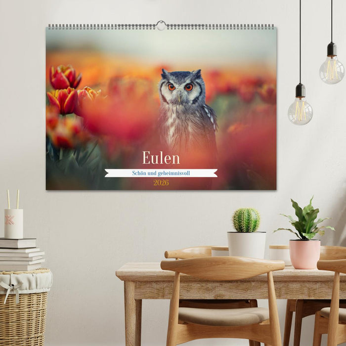 Eulen - schön und geheimnisvoll (CALVENDO Wandkalender 2026)