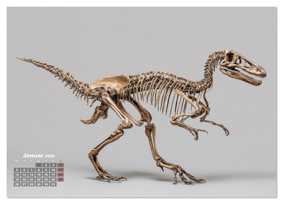 Knochen der Giganten - Dinosaurier im Porträt (CALVENDO Premium Wandkalender 2026)