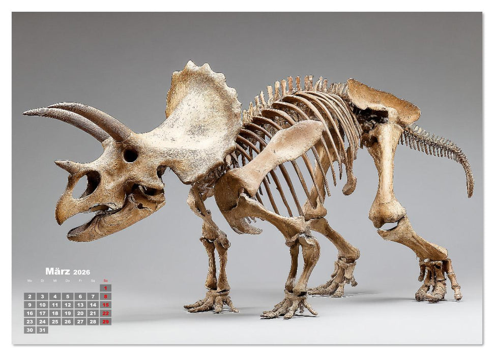 Knochen der Giganten - Dinosaurier im Porträt (CALVENDO Premium Wandkalender 2026)